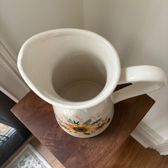 Sunflower Ceramic Pitcher - Picture 4 of 7